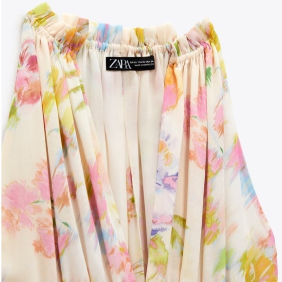 ZARA Long Multicolored Floral Print Dress BNWT - Picture 2 of 5